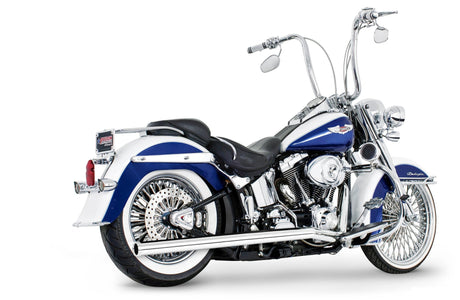 HARLEY SOFTAIL 2.5" CLASSIC TRUE - DUALS FULL SYSTEM Fits 1986 - 2006 or 2007 - 2017 (SPECIAL ORDER) - Cuztom Kraft