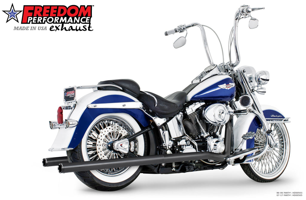 HARLEY SOFTAIL 2.5" CLASSIC TRUE - DUALS FULL SYSTEM Fits 1986 - 2006 or 2007 - 2017 (SPECIAL ORDER) - Cuztom Kraft