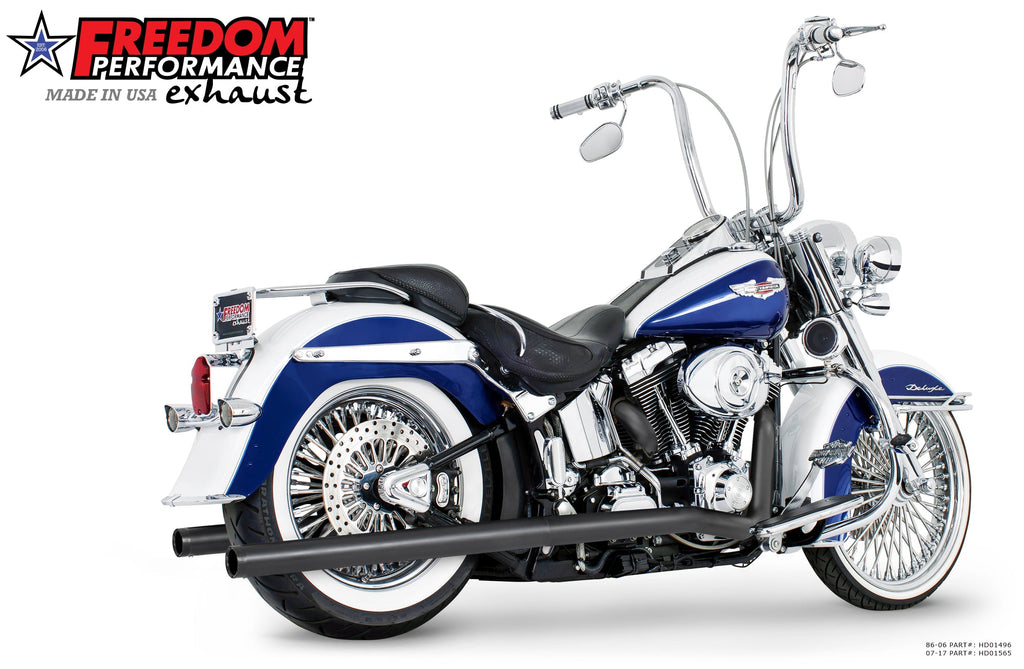 HARLEY SOFTAIL 2.5" CLASSIC TRUE - DUALS FULL SYSTEM Fits 1986 - 2006 or 2007 - 2017 (SPECIAL ORDER) - Cuztom Kraft