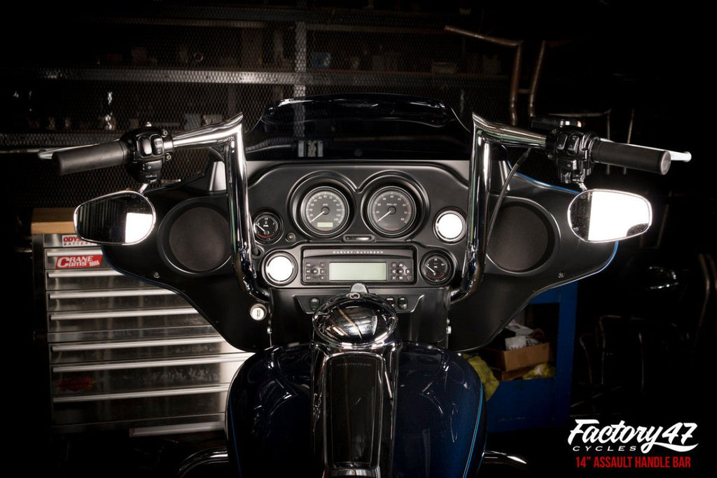 Assault Handlebar 14" Chrome - Cuztom Kraft
