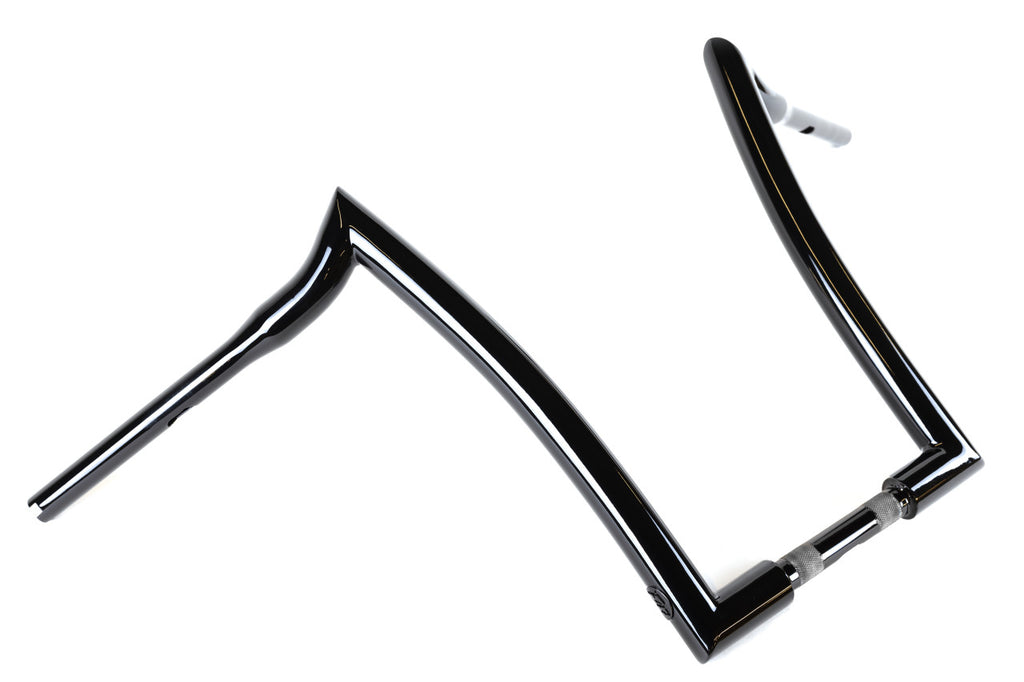 A Factory 47 Classic 47 Handlebar Chrome 16" with a standard 1" riser on a white background.