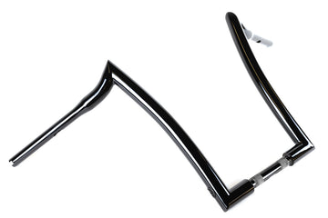 A Factory 47 Classic 47 Handlebar Black 16" with a chrome finish on a white background.