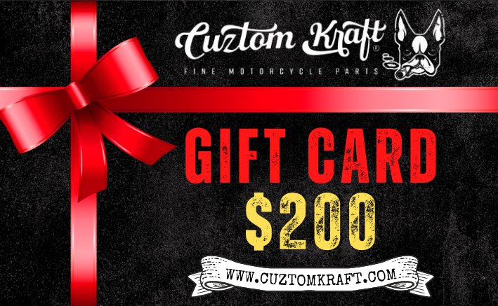 Cuztom Kraft Gift Card - The Perfect Gift for Bikers - Cuztom Kraft