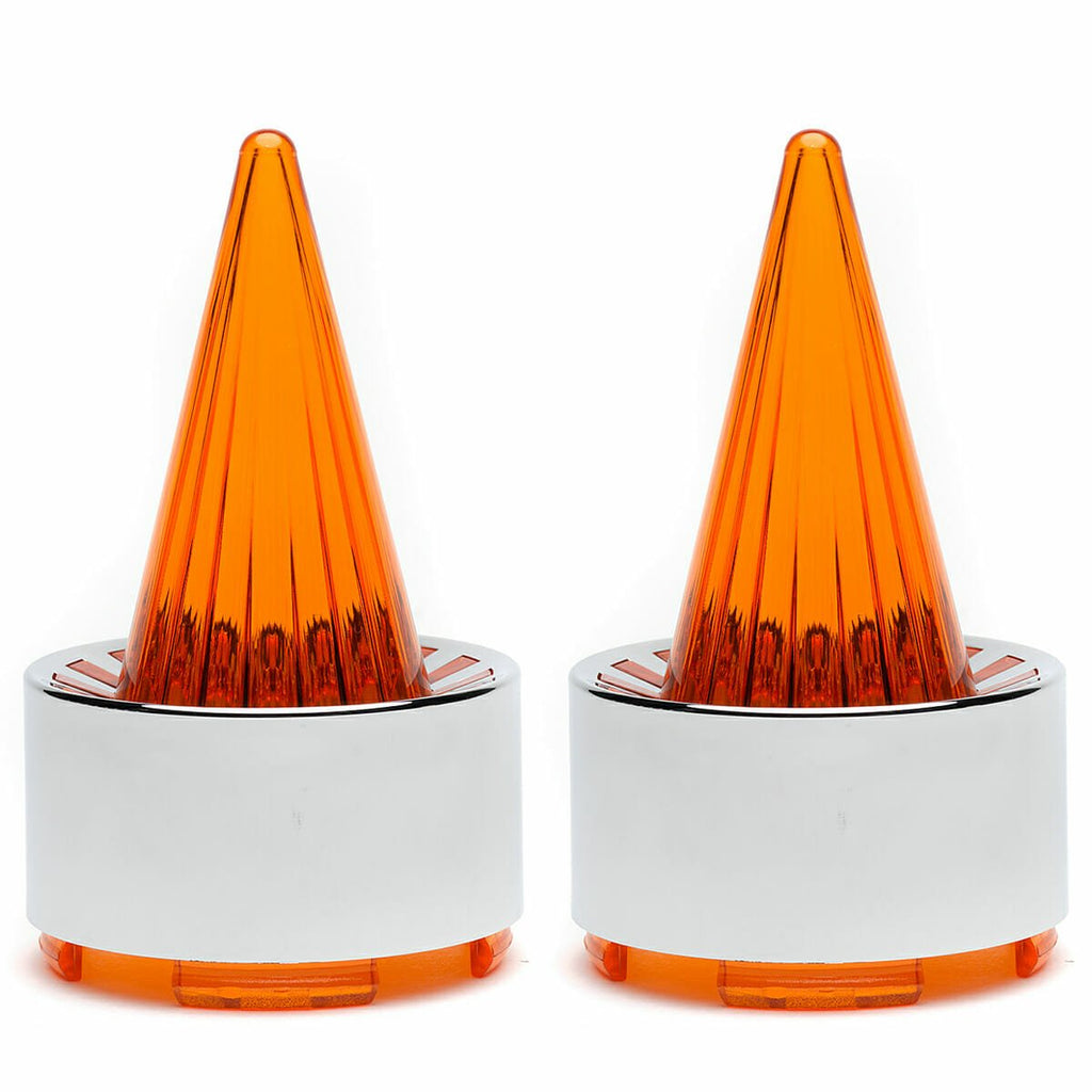 Harley Davidson Clip in Lenses - Rocket / Chrome / Amber - Cuztom Kraft