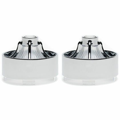 Harley Davidson Signal Lenses - Clip-in Turbine / Chrome / Clear