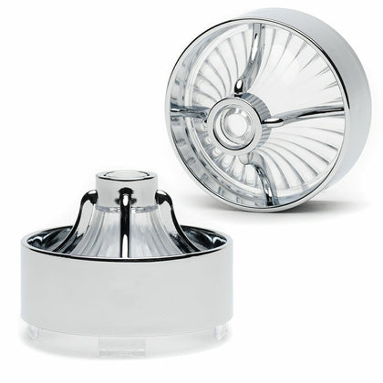 Harley Davidson Signal Lenses - Clip-in Turbine / Chrome / Clear