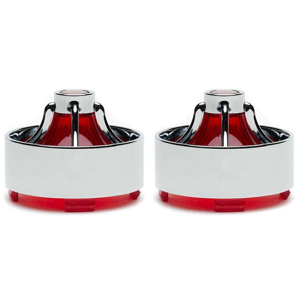 Harley Davidson Clip in Lenses - Turbine / Chrome / Red - Cuztom Kraft