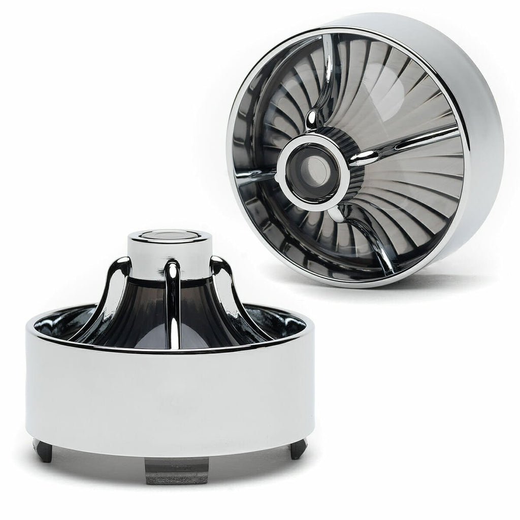 Harley Davidson Clip in Lenses - Turbine / Chrome / Smoked - Cuztom Kraft