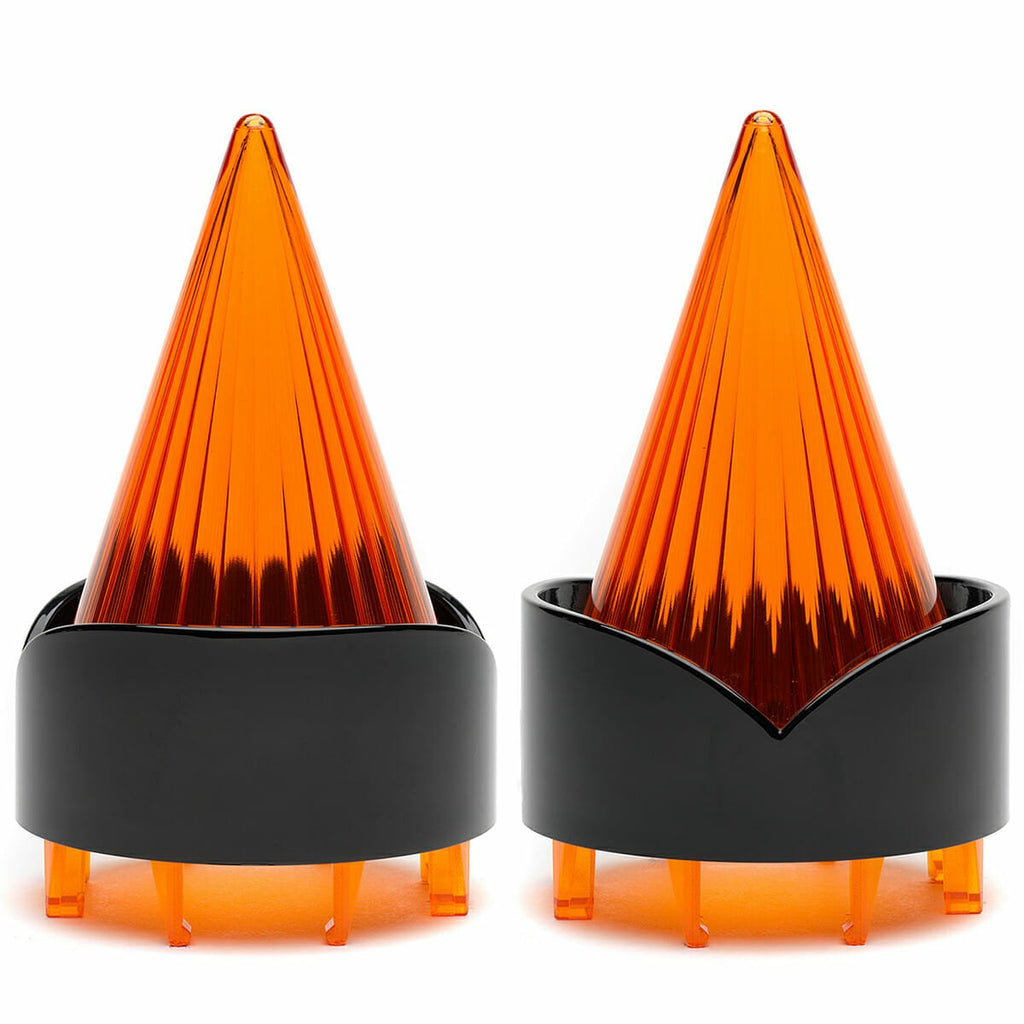 Harley Davidson Screw in Lenses - Big Burner / Black / Amber - Cuztom Kraft