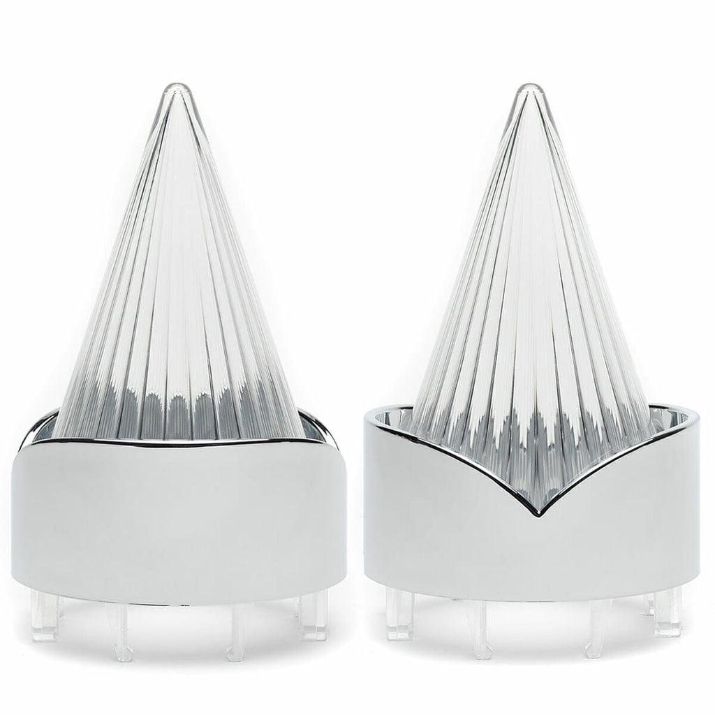 Harley Davidson Screw in Lenses - Big Burner / Chrome / Clear - Cuztom Kraft