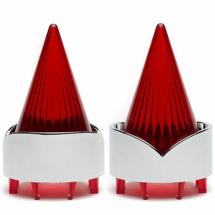Harley Davidson Lenses Screw-in Style - Big Burner / Chrome / Red
