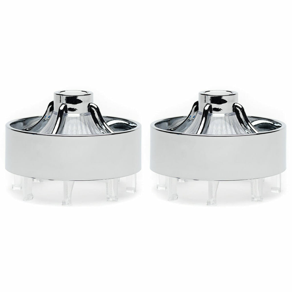 Harley Davidson Screw in Lenses - Big Turbine / Chrome / Clear - Cuztom Kraft