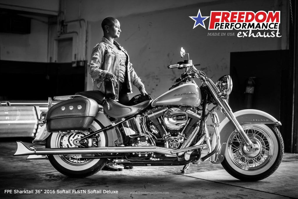 HARLEY SOFTAIL 2.5" CLASSIC SHARKTAIL TRUE - DUALS FULL SYSTEM Fits 1986 - 2006 or 2007 - 2017 - AUS STOCK - Cuztom Kraft