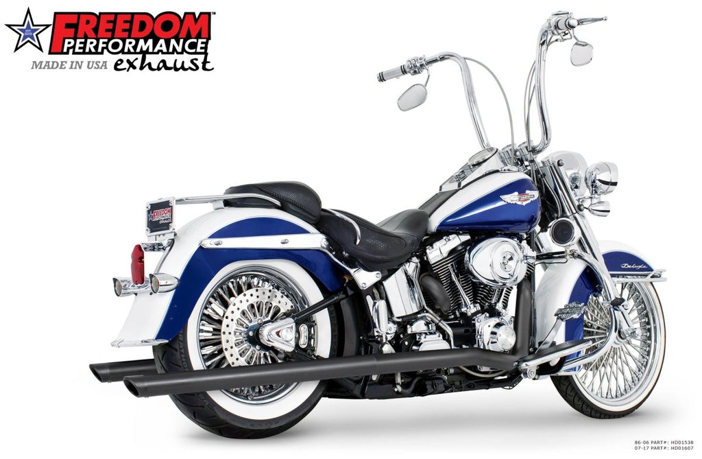 HARLEY SOFTAIL 2.5" CLASSIC TRUE - DUALS FULL SYSTEM Fits 1986 - 2006 or 2007 - 2017 (SPECIAL ORDER) - Cuztom Kraft