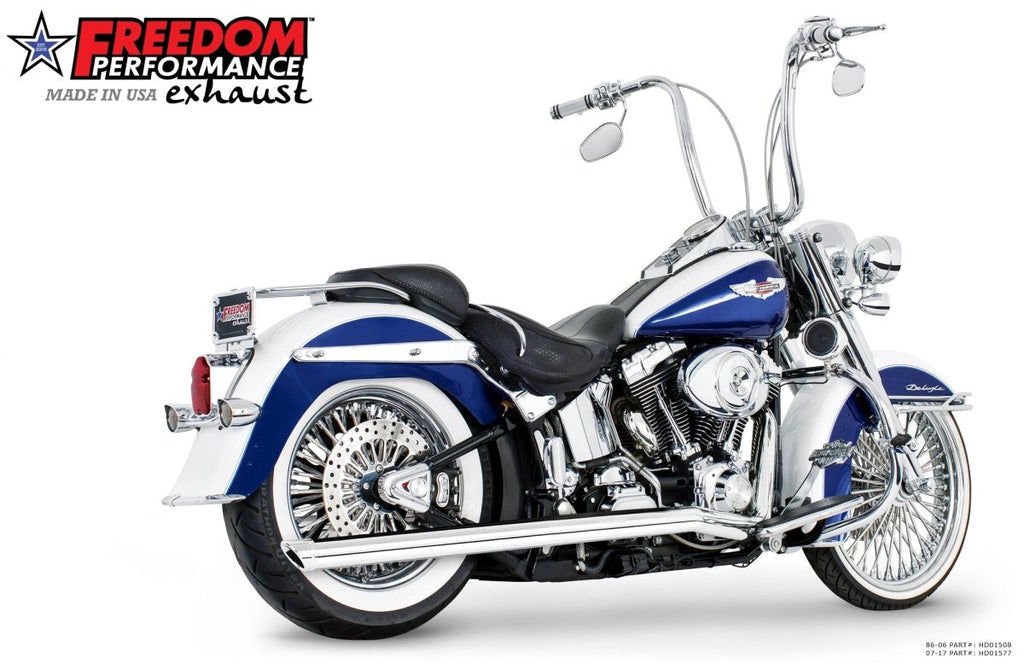 HARLEY SOFTAIL 2.5" CLASSIC TRUE - DUALS FULL SYSTEM Fits 1986 - 2006 or 2007 - 2017 (SPECIAL ORDER) - Cuztom Kraft