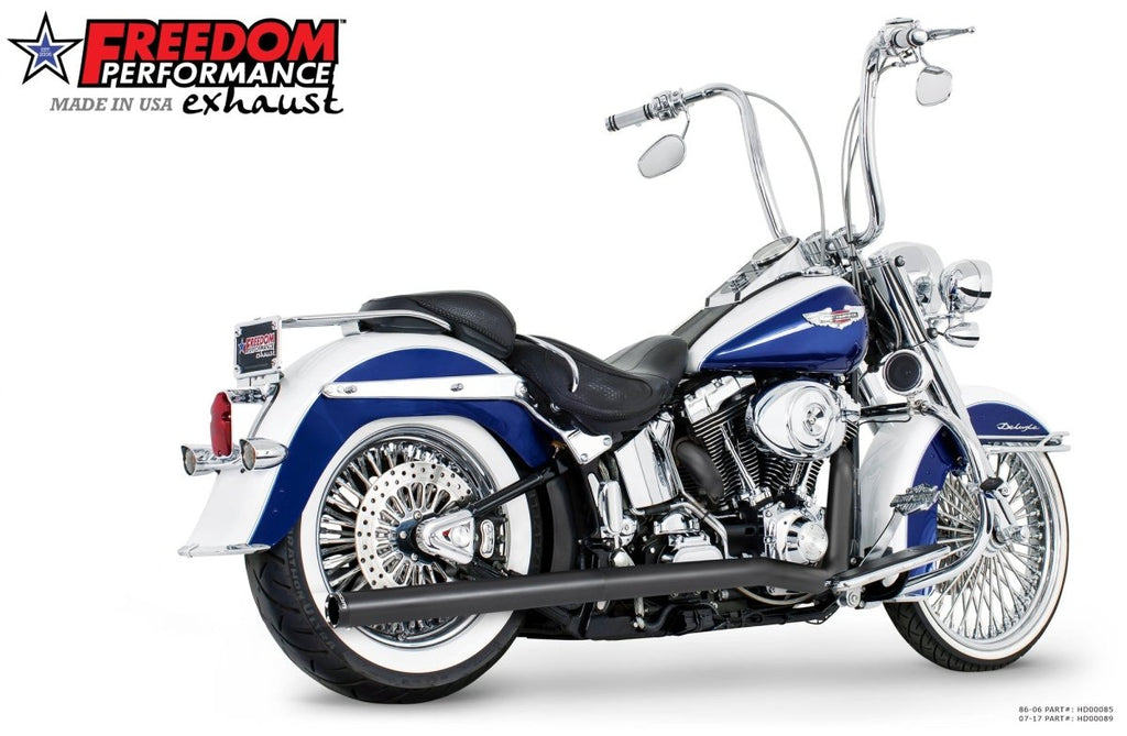 HARLEY SOFTAIL 2.5" CLASSIC TRUE - DUALS FULL SYSTEM Fits 1986 - 2006 or 2007 - 2017 (SPECIAL ORDER) - Cuztom Kraft