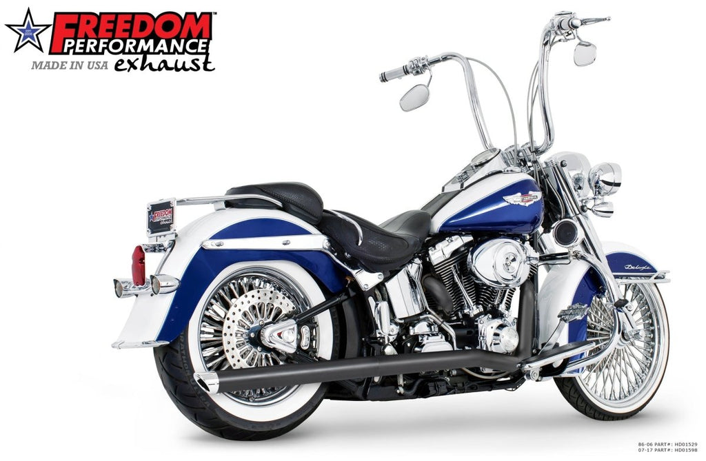 HARLEY SOFTAIL 2.5" CLASSIC TRUE - DUALS FULL SYSTEM Fits 1986 - 2006 or 2007 - 2017 (SPECIAL ORDER) - Cuztom Kraft