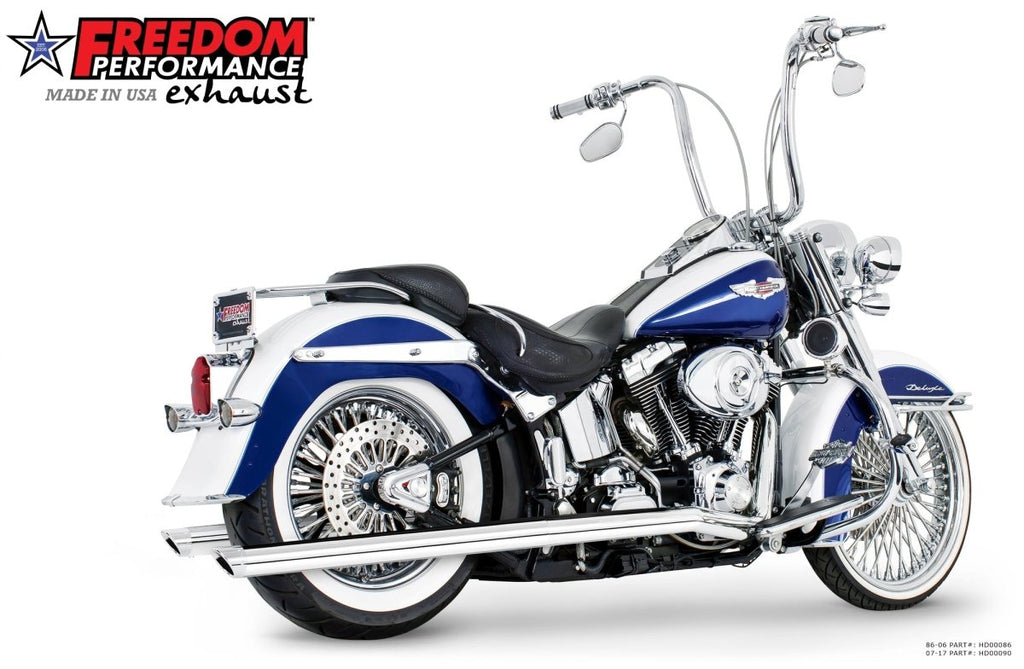 HARLEY SOFTAIL 2.5" CLASSIC TRUE - DUALS FULL SYSTEM Fits 1986 - 2006 or 2007 - 2017 (SPECIAL ORDER) - Cuztom Kraft