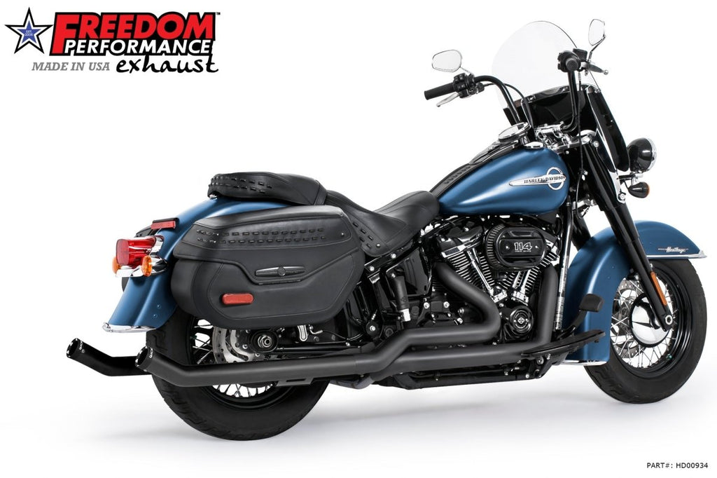 HARLEY SOFTAIL 2.5" UPSWEPT TRUE - DUAL COMPLETE SYSTEM M8 ONLY *NOT FOR WIDE TIRE BIKES - Cuztom Kraft