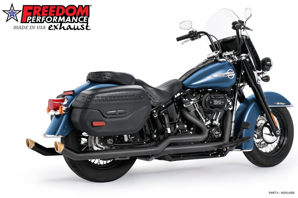 HARLEY SOFTAIL 2.5" UPSWEPT TRUE - DUAL COMPLETE SYSTEM M8 ONLY *NOT FOR WIDE TIRE BIKES - Cuztom Kraft