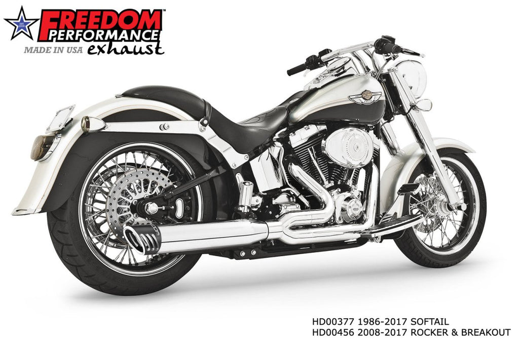 HARLEY SOFTAIL 4" RACING UNION 2 - INTO - 1 RIGHT - SIDE ONLY 1986 - 2017 (*SPECIAL ORDER) - Cuztom Kraft