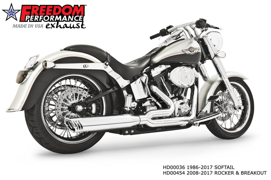 HARLEY SOFTAIL 4" RACING UNION 2 - INTO - 1 RIGHT - SIDE ONLY 1986 - 2017 (*SPECIAL ORDER) - Cuztom Kraft
