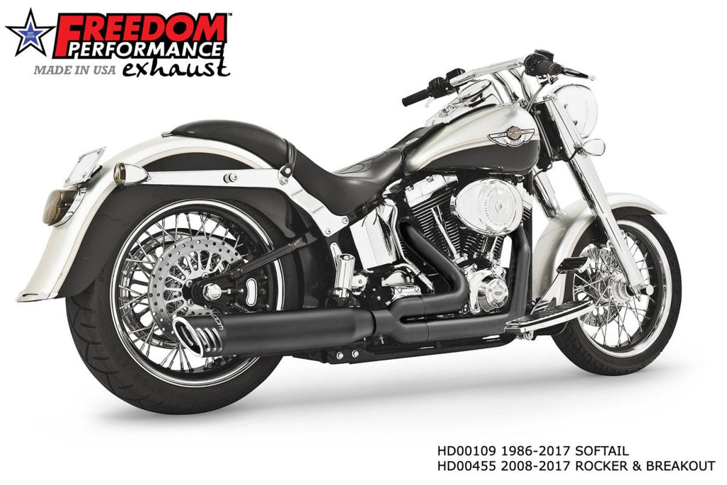 HARLEY SOFTAIL 4" RACING UNION 2 - INTO - 1 RIGHT - SIDE ONLY 1986 - 2017 (*SPECIAL ORDER) - Cuztom Kraft