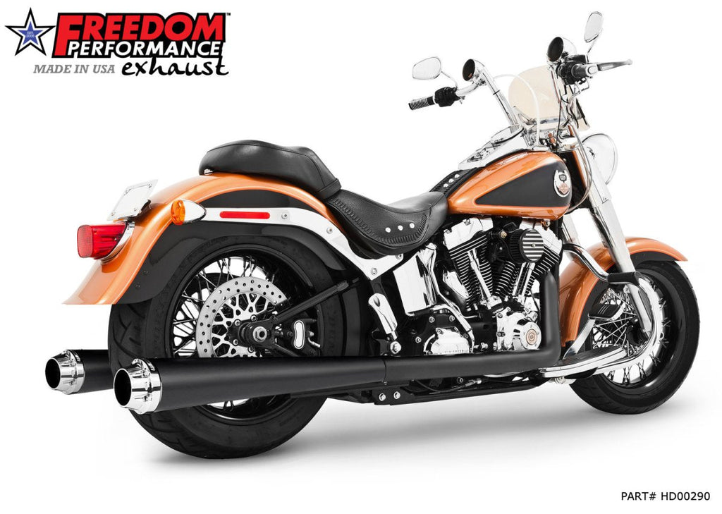 HARLEY SOFTAIL 4.5" AMERICAN OUTLAW TRUE - DUAL FULL SYSTEM CLASSIC 1997 - 2017 - Cuztom Kraft