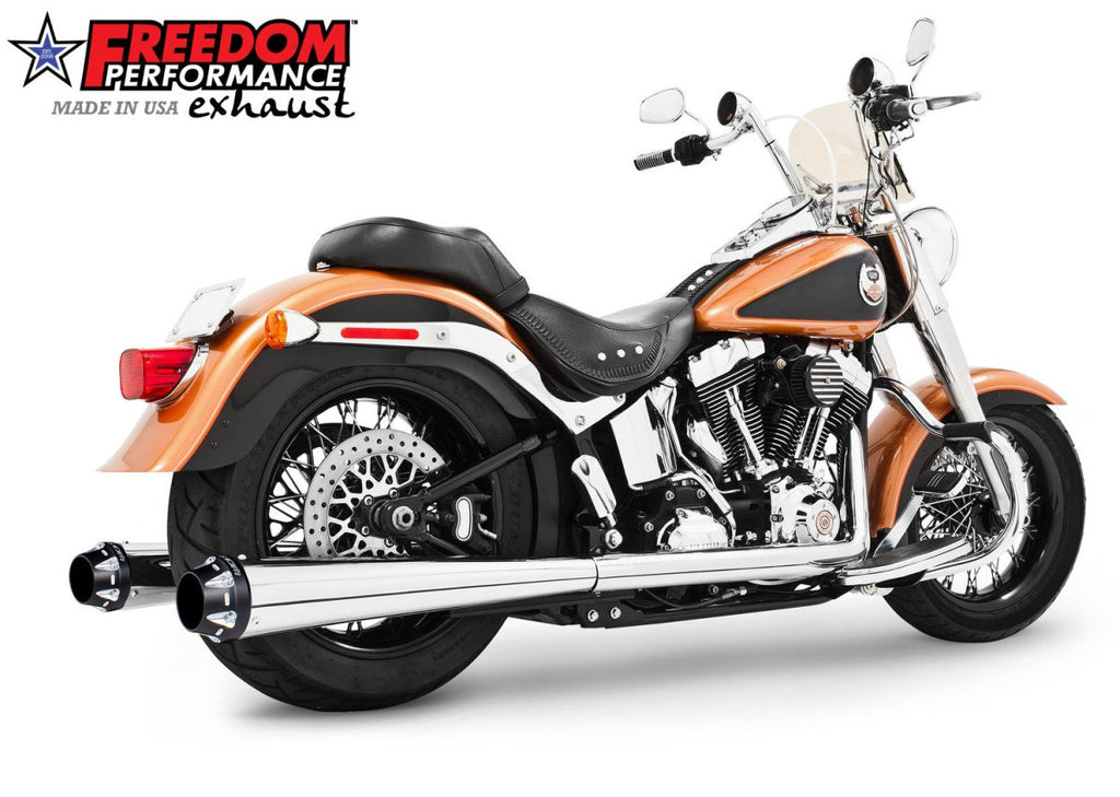 HARLEY SOFTAIL 4.5" AMERICAN OUTLAW TRUE - DUAL FULL SYSTEM CLASSIC 1997 - 2017 - Cuztom Kraft