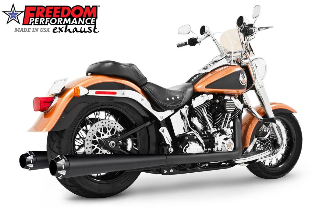 HARLEY SOFTAIL 4.5" AMERICAN OUTLAW TRUE - DUAL FULL SYSTEM CLASSIC 1997 - 2017 - Cuztom Kraft