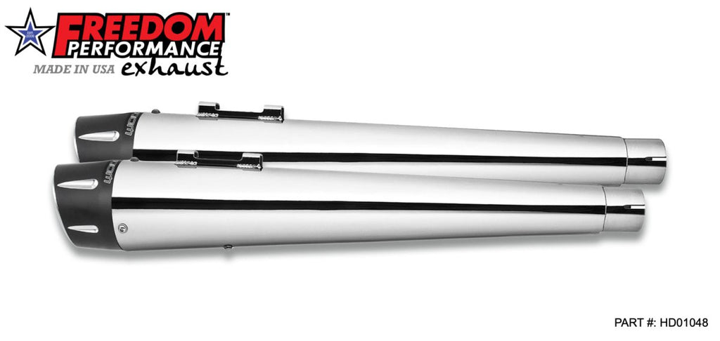 HARLEY SOFTAIL M8 ONLY AMERICAN OUTLAW & COMBAT FLUTED 4.5" MEGAPHONE SLIP - ONS (SPECIAL ORDER) - Cuztom Kraft