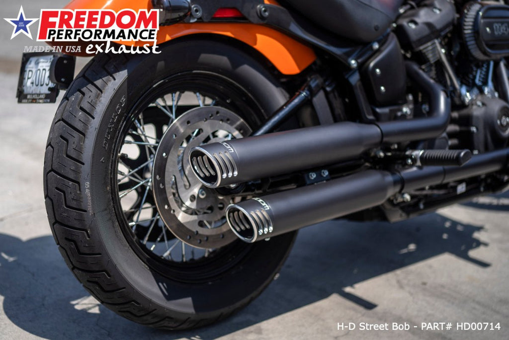 HARLEY SOFTAIL/M8 WIDE TIRE STANDARD, LOW RIDER, SLIM, FAT BOY, BREAKOUT & STREET BOB 3.25" SLIP - ONS (SPECIAL ORDER) - Cuztom Kraft