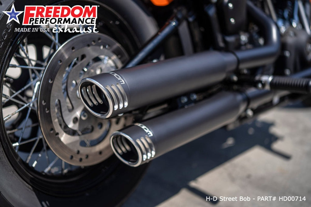 HARLEY SOFTAIL/M8 WIDE TIRE STANDARD, LOW RIDER, SLIM, FAT BOY, BREAKOUT & STREET BOB 3.25" SLIP - ONS (SPECIAL ORDER) - Cuztom Kraft