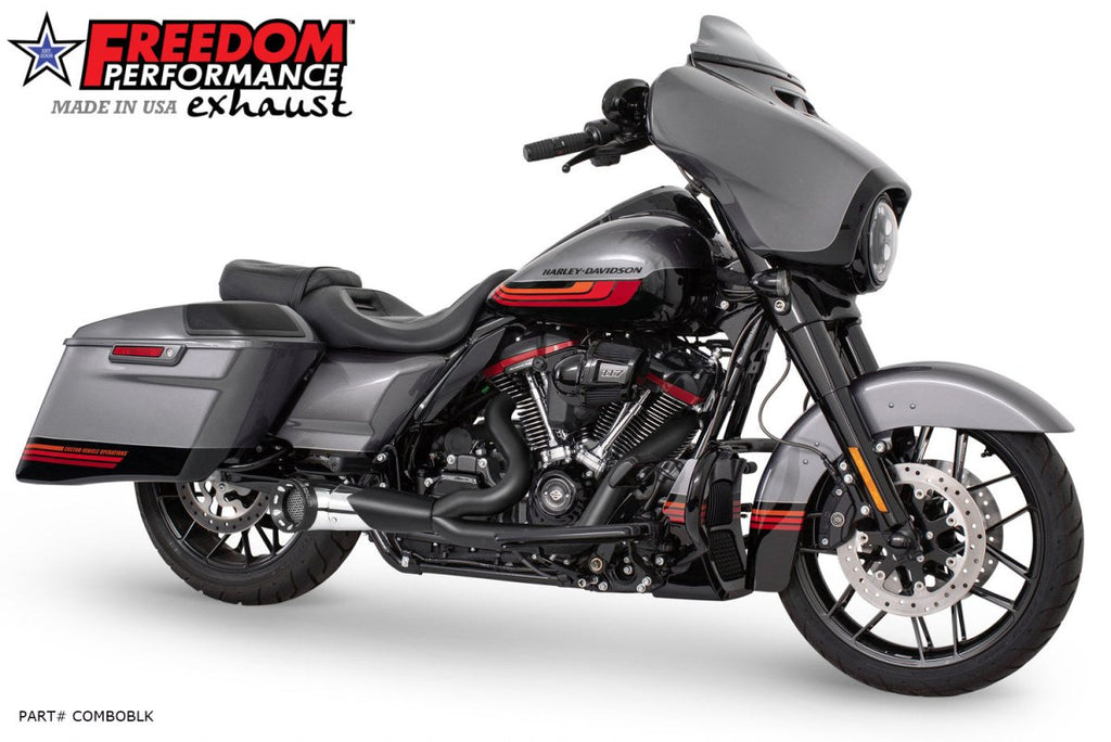 HARLEY TOURING 2 - INTO - 1 TURNOUT/SIDEDUMP FULL SYSTEM BUNDLE (SPECIAL ORDER) - Cuztom Kraft