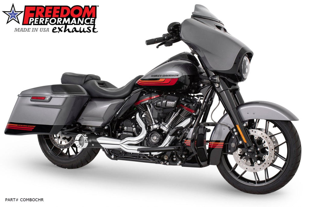 HARLEY TOURING 2 - INTO - 1 TURNOUT/SIDEDUMP FULL SYSTEM BUNDLE (SPECIAL ORDER) - Cuztom Kraft
