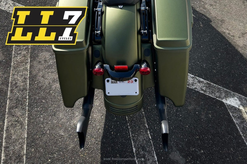 HARLEY TOURING 2.5" SHARKTAIL M8 TRUE - DUAL FULL SYSTEM 2017 - PRESENT - Cuztom Kraft