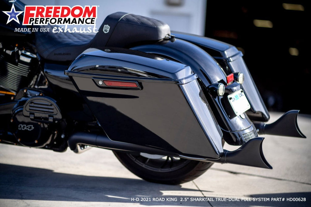 HARLEY TOURING 2.5" SHARKTAIL M8 TRUE - DUAL FULL SYSTEM 2017 - PRESENT - Cuztom Kraft