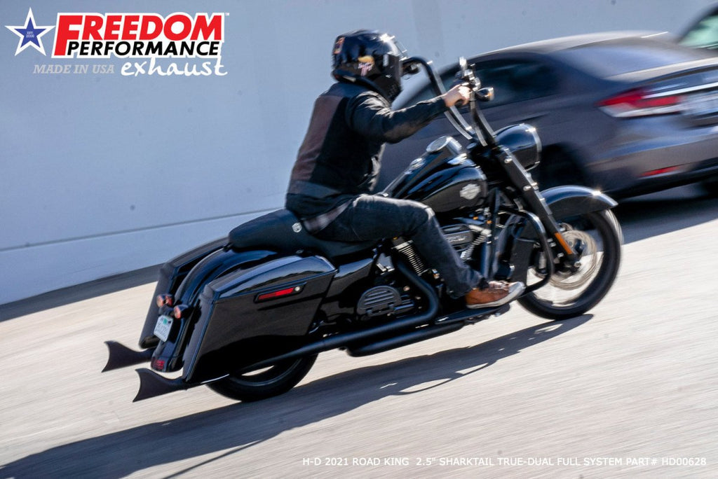 HARLEY TOURING 2.5" SHARKTAIL M8 TRUE - DUAL FULL SYSTEM 2017 - PRESENT - Cuztom Kraft