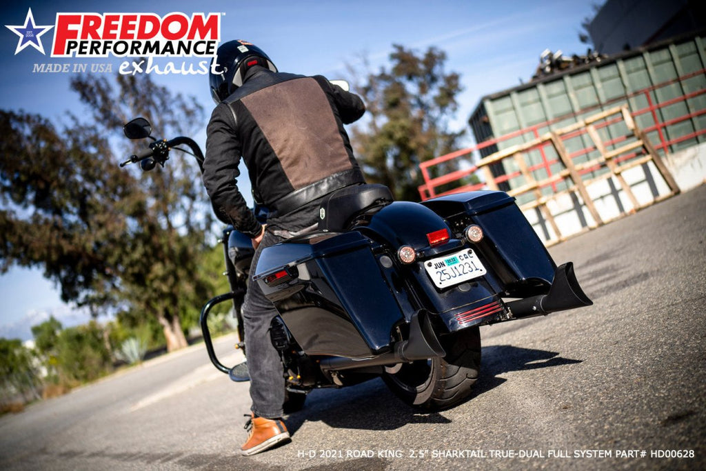 HARLEY TOURING 2.5" SHARKTAIL M8 TRUE - DUAL FULL SYSTEM 2017 - PRESENT - Cuztom Kraft