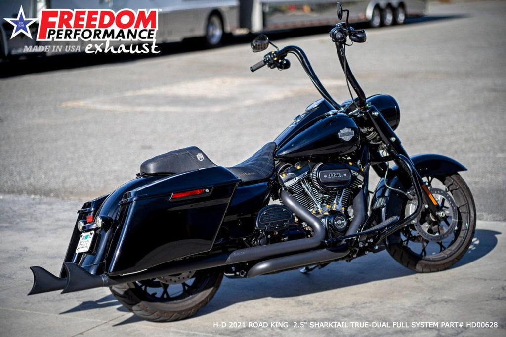 HARLEY TOURING 2.5" SHARKTAIL M8 TRUE - DUAL FULL SYSTEM 2017 - PRESENT - Cuztom Kraft