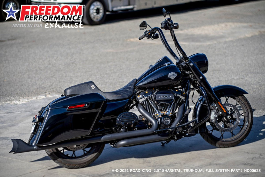 HARLEY TOURING 2.5" SHARKTAIL M8 TRUE - DUAL FULL SYSTEM 2017 - PRESENT - Cuztom Kraft