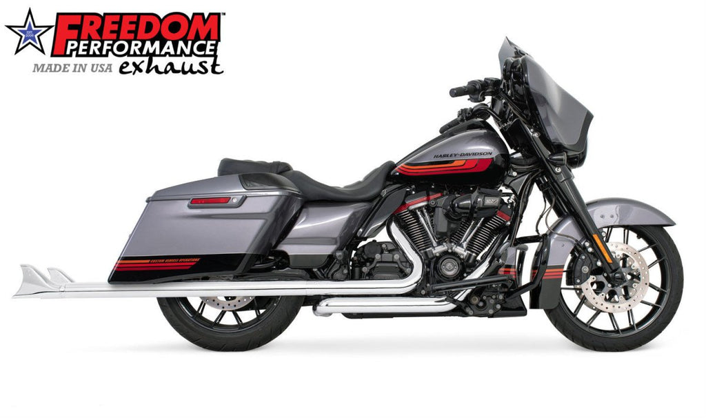 HARLEY TOURING 2.5" SHARKTAIL M8 TRUE - DUAL FULL SYSTEM 2017 - PRESENT - Cuztom Kraft