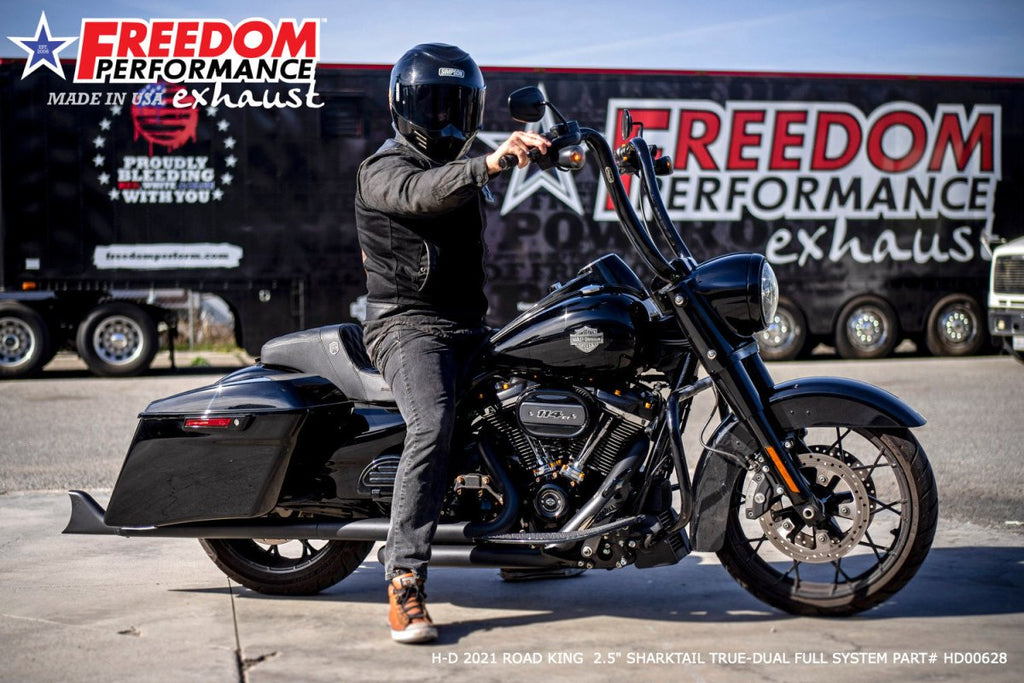 HARLEY TOURING 2.5" SHARKTAIL M8 TRUE - DUAL FULL SYSTEM 2017 - PRESENT - Cuztom Kraft