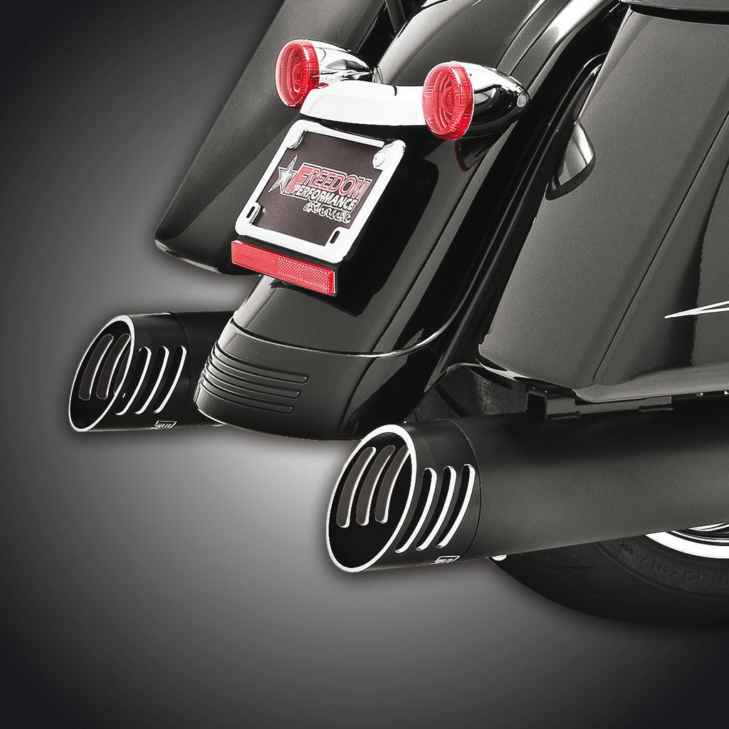 HARLEY TOURING 4" 5 STEPPED RACING COMPLETE TRUE DUAL SYSTEM - Cuztom Kraft