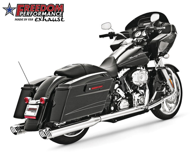 HARLEY TOURING 4" 5 STEPPED RACING COMPLETE TRUE DUAL SYSTEM - Cuztom Kraft