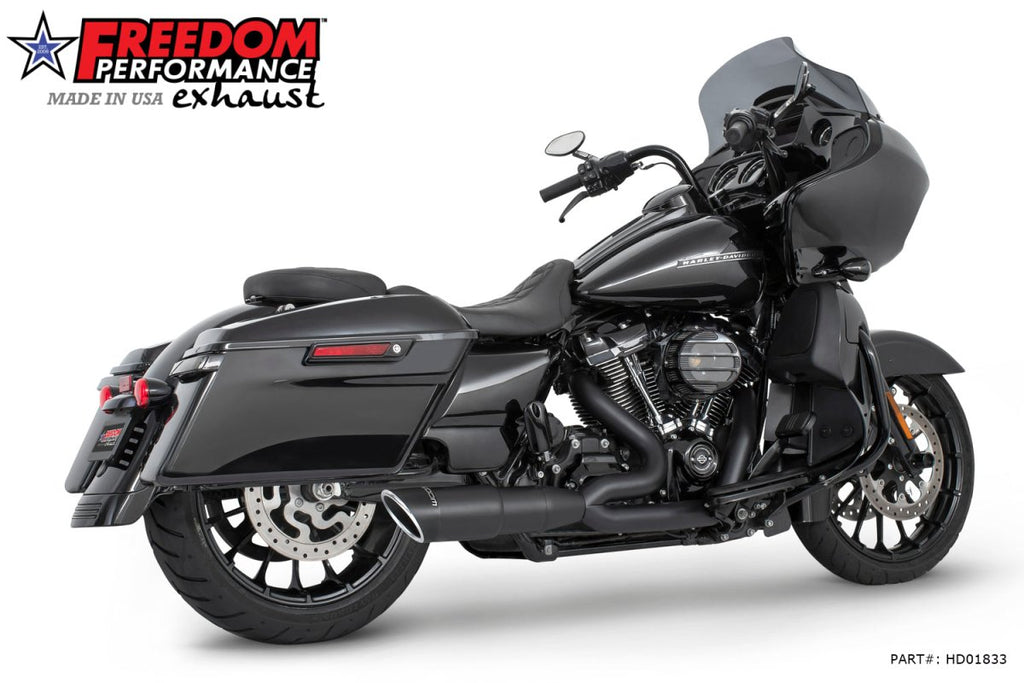 HARLEY TOURING 4.5" 2 STEPPED SHORT UNION 2 - INTO - 1 RIGHT - SIDE ONLY 2017 - PRESENT - Cuztom Kraft