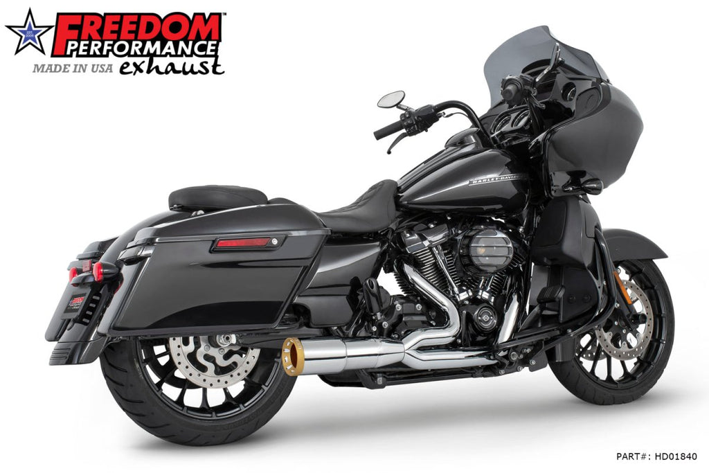 HARLEY TOURING 4.5" 2 STEPPED SHORT UNION 2 - INTO - 1 RIGHT - SIDE ONLY 2017 - PRESENT - Cuztom Kraft