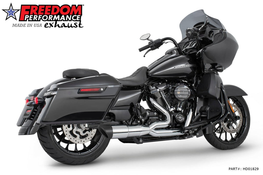 HARLEY TOURING 4.5" 2 STEPPED SHORT UNION 2 - INTO - 1 RIGHT - SIDE ONLY 2017 - PRESENT - Cuztom Kraft