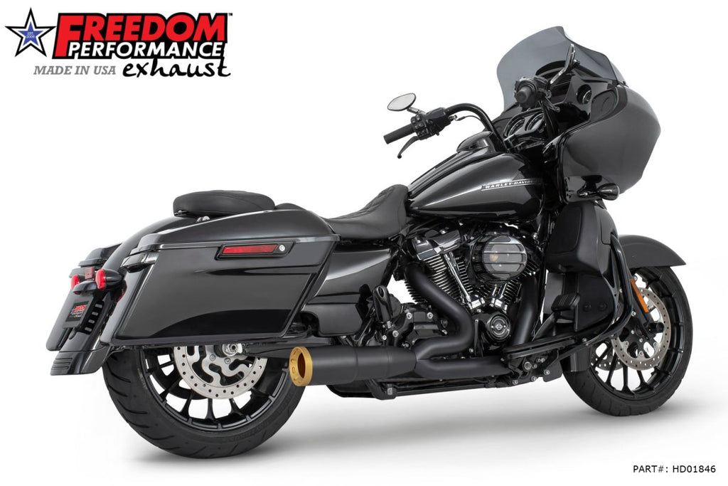 HARLEY TOURING 4.5" 2 STEPPED SHORT UNION 2 - INTO - 1 RIGHT - SIDE ONLY 2017 - PRESENT - Cuztom Kraft
