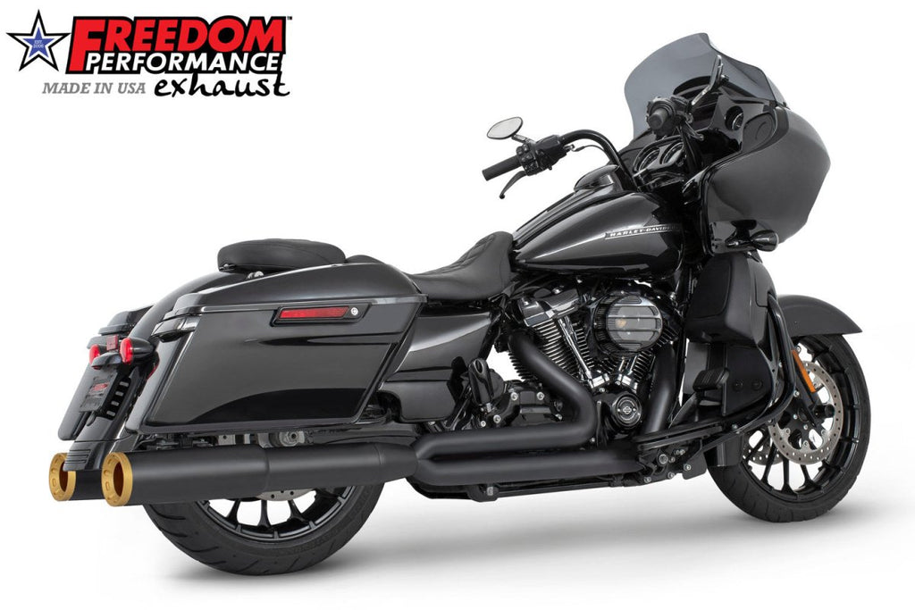 HARLEY TOURING 4.5" 2 STEPPED UNION 2 - INTO - 1 SYSTEM with LEFT SIDE GHOST PIPE 2017 - PRESENT (SPECIAL ORDER) - Cuztom Kraft